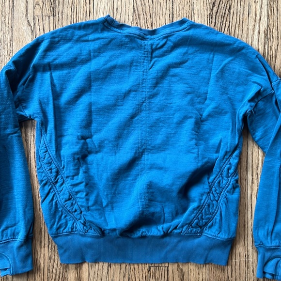 Athleta Girl sweatshirt, teal, size 8-10 - Picture 3 of 5